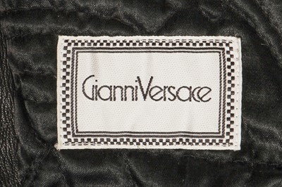 Lot 295 - A Gianni Versace black lambskin coat, circa 1991