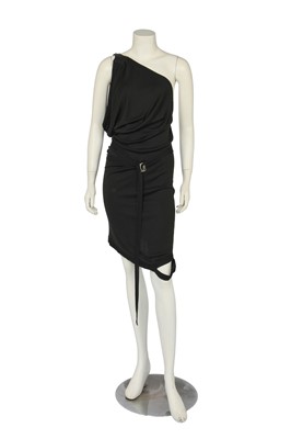 Lot 190 - An Alexander McQueen black jersey mini dress, circa 2002