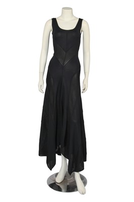 Lot 365 - A Gianfranco Ferré black and navy jersey knit midi dress, 1990s