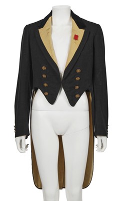 Lot 190 - A footman's black wool tailcoat, 1920s-30s
