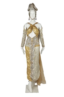 Lot 607 - A gold and silver lamé showgirl's costume, 1970s