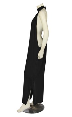 Lot 535 - A Gianni Versace black silk evening dress, early to mid 1980s
