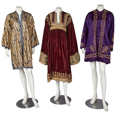 Lot 776 - An embroidered purple satin jacket, Ottoman, late 19th century and other items