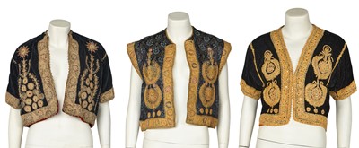 Lot 788 - Two Bethlehem bolero jackets and a waistcoat, Palestinian, 1940s-50s