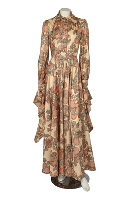 Lot 561 - A Jean Varon/John Bates printed Tricel foulard maxi dress, Spring-Summer 1975