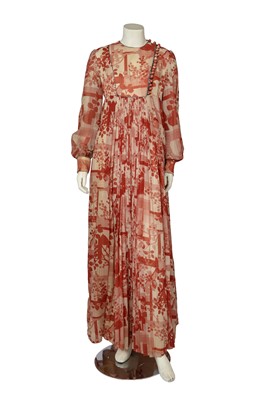 Lot 587 - A Jean Varon by John Bates printed muslin maxi dress, mid 1970s