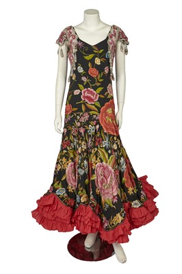 Lot 695 - A rare Modas Raffran traditional flamenco dress, 1950s