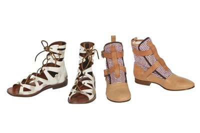 Lot 18 - Two pairs of Vivienne Westwood men's boots, 2000s