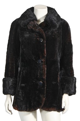 Lot 372 - A Christian Dior by Gianfranco Ferré black and brown mink fur coat, early 1990s