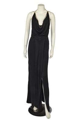 Lot 221 - A Gucci by Frida Giannini black rayon evening gown, Autumn-Winter 2006-07