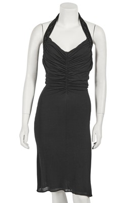 Lot 225 - A Gucci black rayon halterneck dress, 2000s