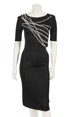 Lot 296 - A Donatella Versace black knitted viscose midi dress, Spring-Summer 1998
