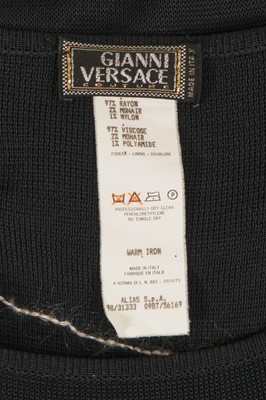 Lot 296 - A Donatella Versace black knitted viscose midi dress, Spring-Summer 1998