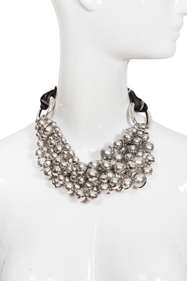Lot 255 - A Christian Dior metal bauble choker necklace and bracelet, probably 2000s