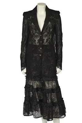 Lot 364 - A Christian Lacroix black lace suit, Spring-Summer 1999
