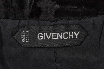 Lot 464 - A Hubert de Givenchy haute couture black and red breitschwanz jacket, 1980s