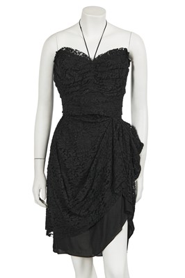 Lot 215 - A Dolce & Gabbana black lace strapless mini dress, probably 2000s