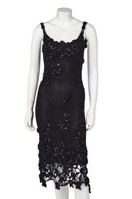 Lot 184 - A Moschino embellished black knitted midi dress, 2000s