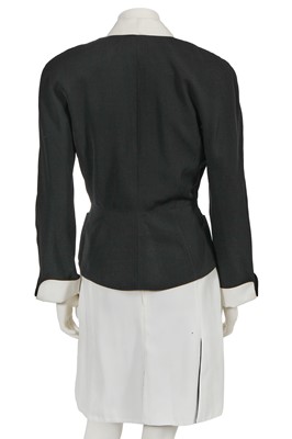 Lot 412 - A Thierry Mugler black and white gabardine suit, circa 1990