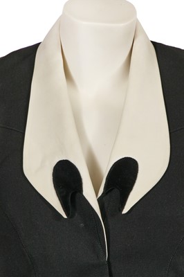 Lot 412 - A Thierry Mugler black and white gabardine suit, circa 1990