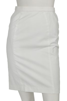 Lot 408 - A Thierry Mugler textured white cotton suit, circa 1990