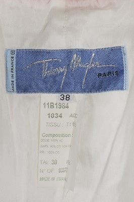 Lot 408 - A Thierry Mugler textured white cotton suit, circa 1990