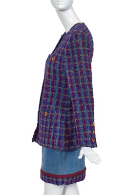 Lot 44 - A Chanel by Karl Lagerfeld tweed and denim suit, 'Nouveau Rapper (Hip Hop)' collection, Autumn-Winter 1991-92