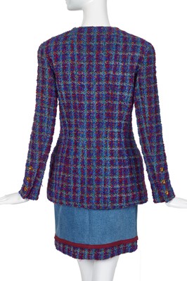 Lot 44 - A Chanel by Karl Lagerfeld tweed and denim suit, 'Nouveau Rapper (Hip Hop)' collection, Autumn-Winter 1991-92