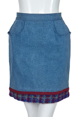 Lot 44 - A Chanel by Karl Lagerfeld tweed and denim suit, 'Nouveau Rapper (Hip Hop)' collection, Autumn-Winter 1991-92
