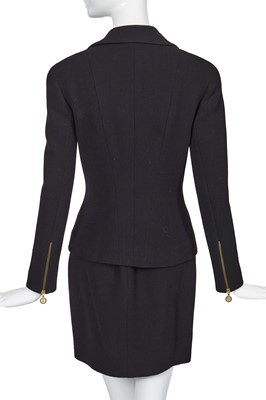 Lot 41 - A Chanel by Karl Lagerfeld black wool suit, Autumn-Winter 1992-93