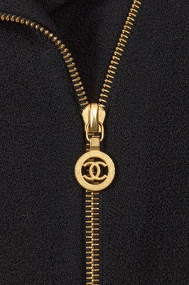 Lot 41 - A Chanel by Karl Lagerfeld black wool suit, Autumn-Winter 1992-93