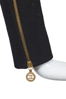 Lot 41 - A Chanel by Karl Lagerfeld black wool suit, Autumn-Winter 1992-93