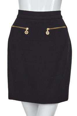 Lot 41 - A Chanel by Karl Lagerfeld black wool suit, Autumn-Winter 1992-93