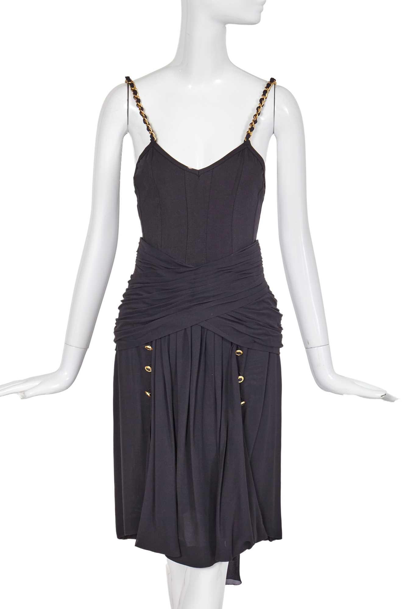 Lot 32 - A Chanel by Karl Lagerfeld black nylon swimsuit/body, Spring-Summer 1990