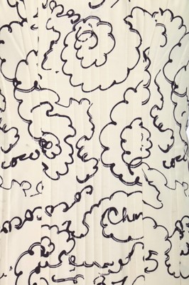 Lot 39 - A Chanel by Karl Lagerfeld printed silk and black wool ensemble, Spring-Summer 1993