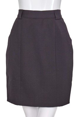 Lot 39 - A Chanel by Karl Lagerfeld printed silk and black wool ensemble, Spring-Summer 1993