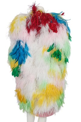 Lot 93 - A Michael Halpern multicoloured feather dress, Spring-Summer 2022