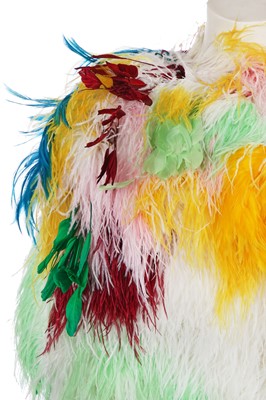 Lot 93 - A Michael Halpern multicoloured feather dress, Spring-Summer 2022