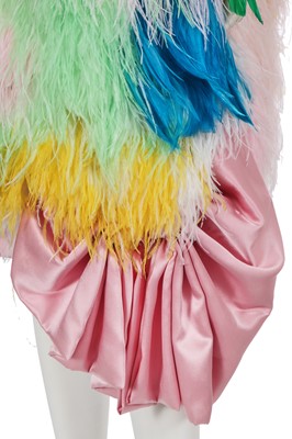 Lot 93 - A Michael Halpern multicoloured feather dress, Spring-Summer 2022