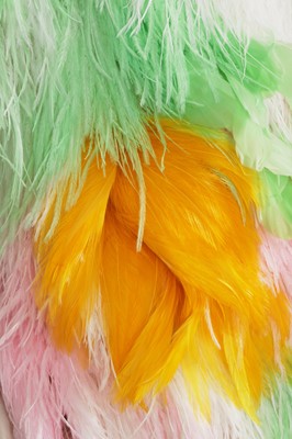 Lot 93 - A Michael Halpern multicoloured feather dress, Spring-Summer 2022