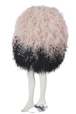 Lot 86 - A Michael Halpern black and pink feathered 'orb' dress, Spring-Summer 2021