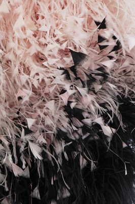 Lot 86 - A Michael Halpern black and pink feathered 'orb' dress, Spring-Summer 2021