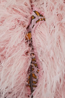 Lot 86 - A Michael Halpern black and pink feathered 'orb' dress, Spring-Summer 2021