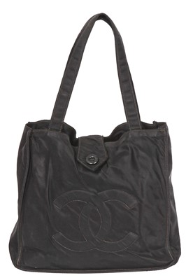 Lot 20 - A Chanel black nylon mini tote bag, late 1990s