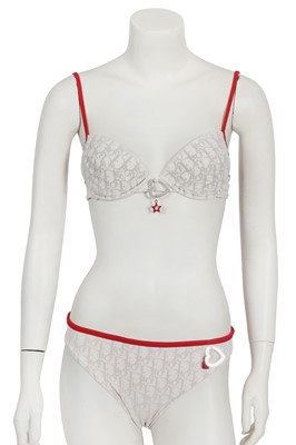 Lot 254 - A Christian Dior by John Galliano off-white trotter weave nylon bikini, circa 2004