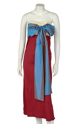 Lot 335 - A Jean Paul Gaultier jersey dress and padded black velvet jacket, mid 1990s-early 2000s