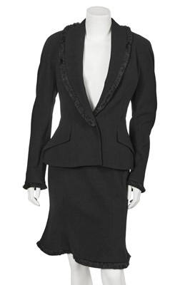 Lot 383 - A Christian Dior by John Galliano black wool suit, commercial collection 1998