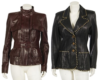 Lot 267 - Two Yves Saint Laurent leather jackets, late 1990s-early 2000s