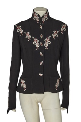 Lot 340 - A Karl Lagerfeld embellished black jacket, 1990s