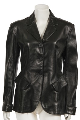 Lot 430 - An Azzedine Alaïa black leather jacket, circa 1990